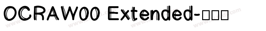 OCRAW00 Extended字体转换
